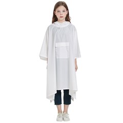 Personalized Name Geometric Patterns Kids  Hooded Rain Ponchos View3