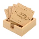 Personalized Pattern Family Name Bamboo Coaster Set View1