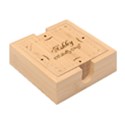 Personalized Pattern Family Name Bamboo Coaster Set View2