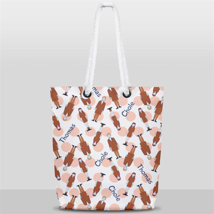 Fashion Couple Full Print Rope Handle Tote (Small)