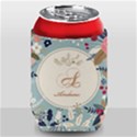 Personalized Spring Easter Initial Name Can Cooler View1