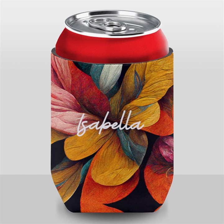 Personalized Spring Floral Name Can Cooler