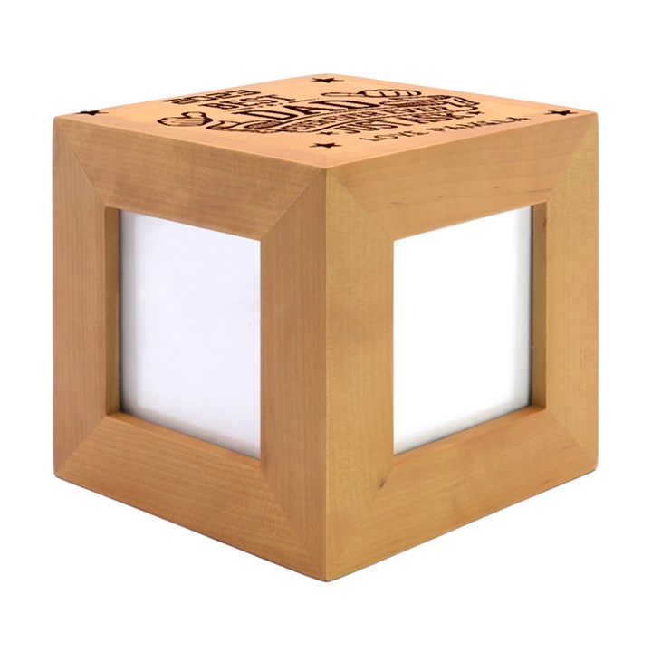 Personalized Best Dad Ever Name Wood Photo Frame Cube