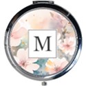 Personalized Initial Flower Mini Round Mirror Mini Round Mirror View1
