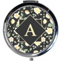 Personalized Initial Flower Mini Round Mirror Mini Round Mirror View1