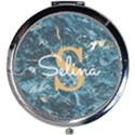 Personalized Initial Name Marble Mini Round Mirror Mini Round Mirror View1