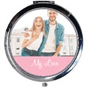 Personalized Photo Text Mini Round Mirror Mini Round Mirror View1