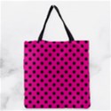 Personalized Phone Lover Polka Dot Grocery Tote Bag View2