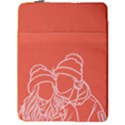 Personalized Hand Draw Line Art Style 17  Vertical Laptop Sleeve Case With Pocket View2