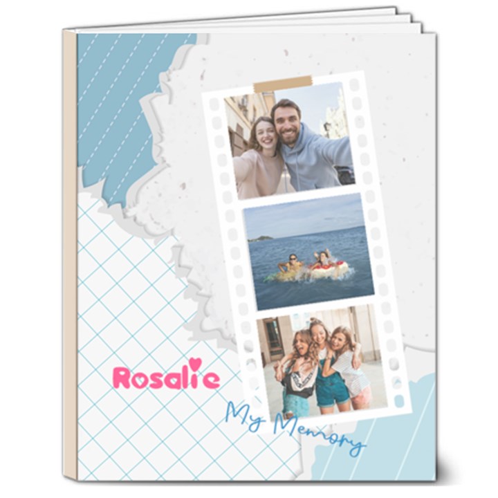 Personalized Photo Name Paper Style Hardcover Notebook 8  x 10  Hardcover Notebook