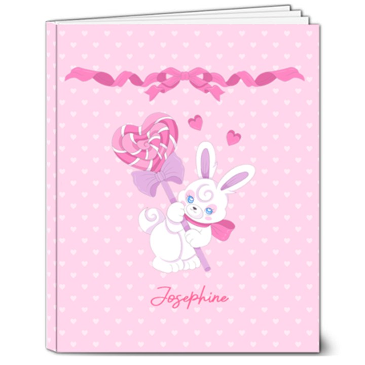 Personalized Name Rabbit Hardcover Notebook 8  x 10  Hardcover Notebook