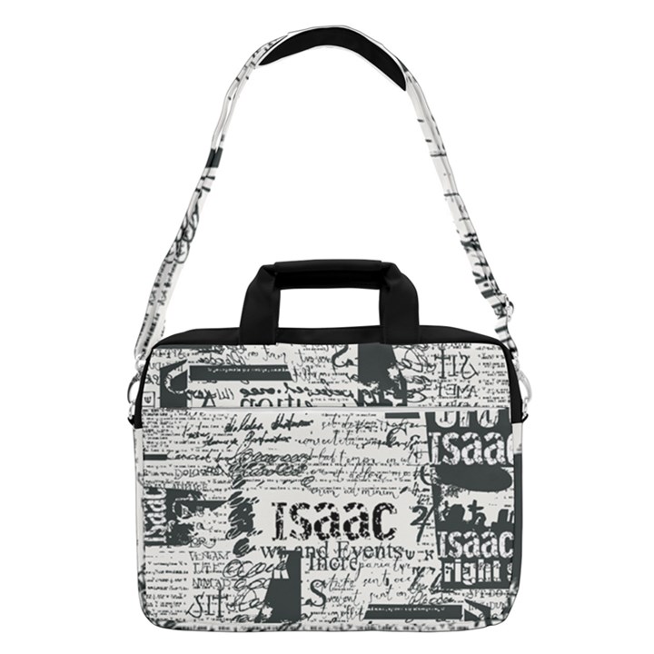 Personalized Newspaper Name MacBook Shoulder Laptop Bag MacBook Pro 15  Shoulder Laptop Bag