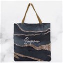 Personalized Gold Glitter Marble Name Any Text Tote bag Grocery Tote Bag View2