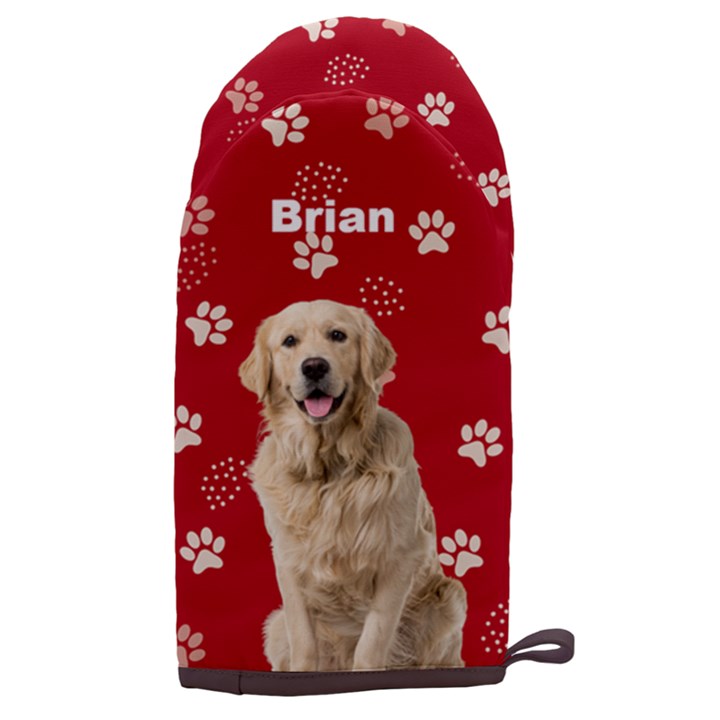 Personalized Pet Footprint Photo Microwave Oven Glove Microwave Oven Glove