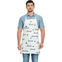 Personalized Black Heart Line Name Kitchen Apron Kitchen Apron View1