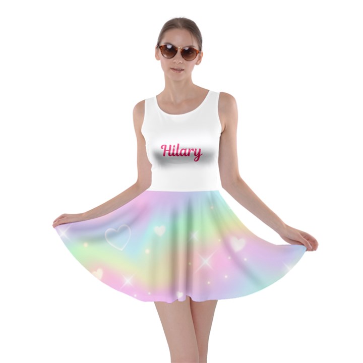 Personalized Name Rainbow Pattern Dress Skater Dress