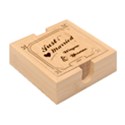 Personalized Wedding Family Any Text Name Bamboo Coaster Set Bamboo Coaster Set View2
