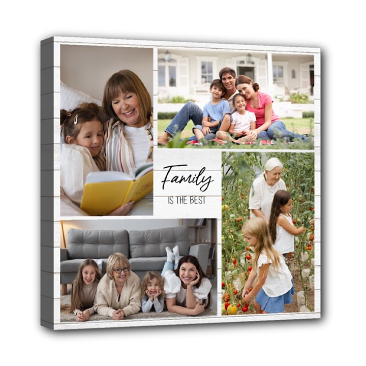Personalized Photo Any Text Names Canvas 8  x 8  Mini Canvas 8  x 8  (Stretched)