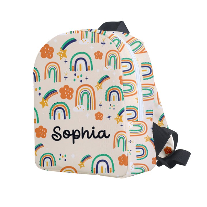 Personalized Rainbow Name Any Text Kids Age Lightweight Preschool Backpack Kids  Age 2-4 Lightweight Preschool Backpack