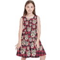 Personalized Name Xmas Checked Pattern Kids  Skater Dress Kids  Skater Dress View1