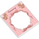Personalized Name Any Text Checked Pattern With Ribbon Frame BearSmall Memo Pads Small Memo Pads View1