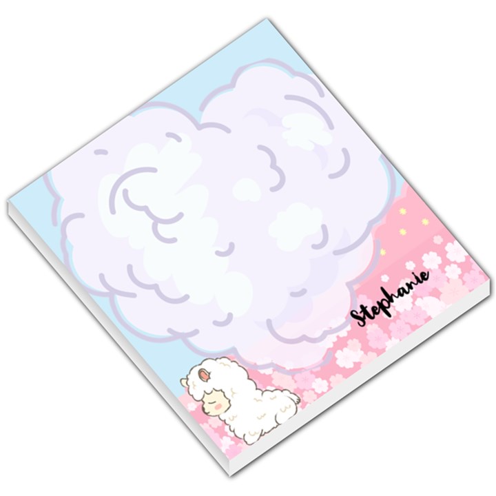 Personalized Name Any Text Alpaca Heart Small Memo Pads Small Memo Pads