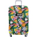 Personalized Name Any Text Floral luggage cover Luggage Cover (Large) View1
