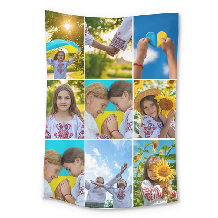 Custom 10 Photo Collage Wall Large Tapestry