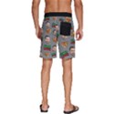 Personalized Photo Many Face Head Pizza Lover Men s Beach Shorts View4