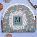 Personalized Floral Initial Name Horseshoe Style Canvas Pouch View2