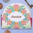 Personalized Floral Name Any Text Horseshoe Style Canvas Pouch View1