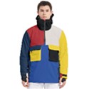 Custom Color Mix Colorblocked Any Text Name Men s Pullover Zip Ski and Snowboard Waterproof Breathable Jacket View1