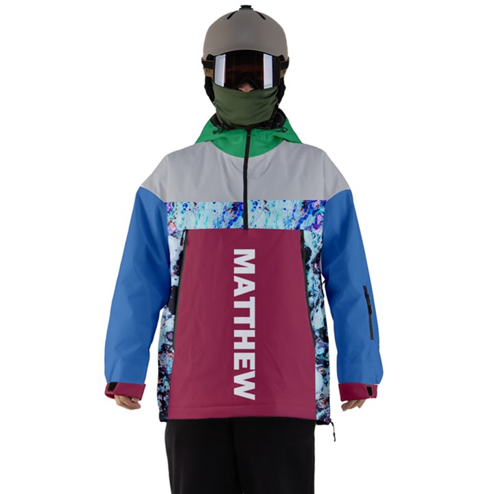 Custom Mix Color Any Text Name Men s Ski and Snowboard Waterproof Breathable Jacket