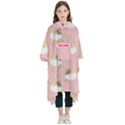 Personalized Name Cat Kids  Hooded Rain Ponchos View1