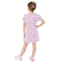 Personalized Any Text Unicorn Rainbow   Kids  Short Sleeve Velvet Dress View2