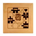 Puzzle 4 names Wood Photo Frame Cube View2