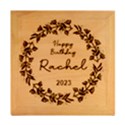 Personalized Happy Birthday Any Text Name Wood Photo Frame Cube View2