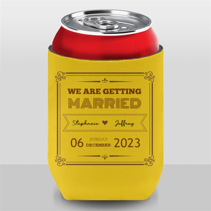 Personalized Wedding Name Can Cooler