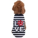 Custom Stripe Pattern Dog Foot Print Name Any Text Dog T-Shirt View2
