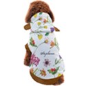 Custom Hand Drawn Floral Name Any Text Dog Coat View2