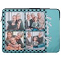 Personalized Photo Grid I Love You 17  Vertical Laptop Sleeve Case With Pocket View1