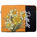 Personalized Birth Month Flower 17  Vertical Laptop Sleeve Case With Pocket View1