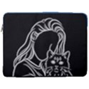 Personalized Hand Draw Style 17  Vertical Laptop Sleeve Case With Pocket View1