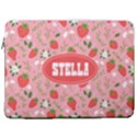 Personalized Strawberries Name Laptop Sleeve Case with Pocket 17  Vertical Laptop Sleeve Case With Pocket View1