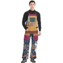 Custom Mix Color Any Text Name Men s Side Zip Front Pouch Ski And Snowboard Bib Pants	 View3