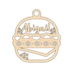 Personalized Burger Wood Ornament Front