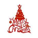 Personalized Xmas Tree with text Wood Ornament Front