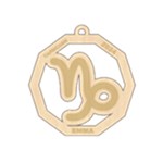 Personalized Zodiac Sign Capricorn Wood Ornament Front