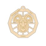 Personalized Zodiac Symbols Capricorn Wood Ornament Front