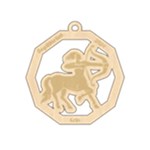 Personalized Zodiac Facts Sagittarius Wood Ornament Front